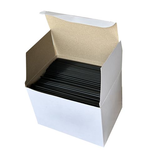 Picture of Jumbo Straws, 5.25", Polypropylene, Black, 10,000/Carton