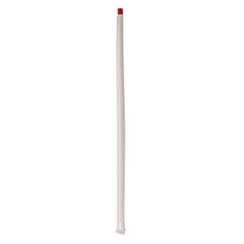 Picture of Wrapped Jumbo Straws, 10.25", Polypropylene, Red, 2,000/Carton