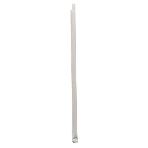 Picture of Wrapped Giant Straws, 10.25", Polypropylene, Red/White Striped, 1,200/Carton