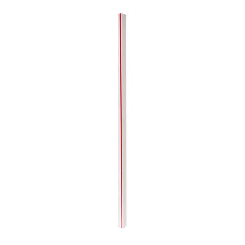 Picture of Wrapped Giant Straws, 7.75", Polypropylene, Red/White Striped, 7,200/Carton