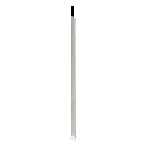 Picture of Wrapped Jumbo Straws, 10.25", Polypropylene, Black, 2,000/Carton