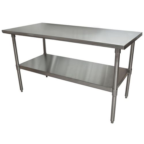 Picture of Stainless Steel Flat Top Work Tables, 60w x 30d x 36h, Silver, 2/Pallet