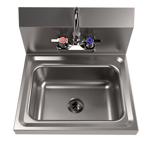 Picture of Stainless Steel Hand Sink with Faucet, 14" l x 10" w x 5" d