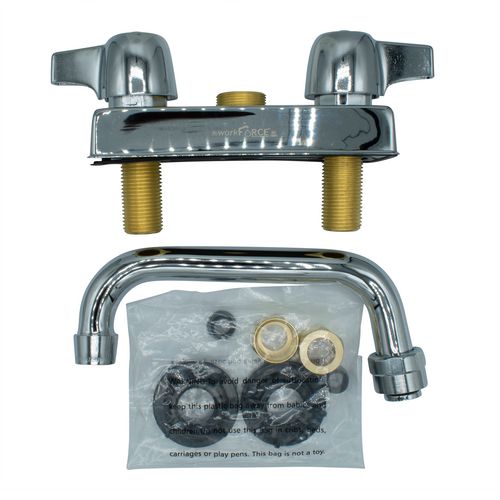 Picture of WorkForce Standard Duty Faucet, 3.87" Height/6" Reach, Chrome-Plated Brass