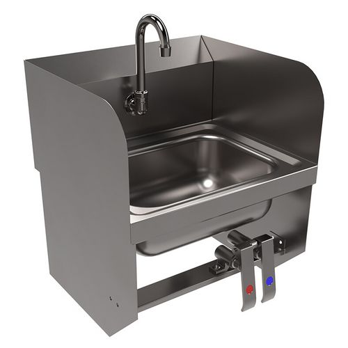 Picture of Stainless Steel Hand Sink with Side Splashes, 14" l x 10" w x 5" d