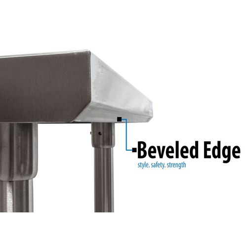 Picture of Stainless Steel 5" Riser Top Tables, 60w x 30d x 39.75h, Silver, 2/Pallet