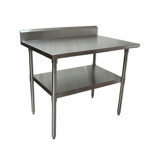 Picture of Stainless Steel 5" Riser Top Tables, 48w x 30d x 39.75h, Silver, 2/Pallet
