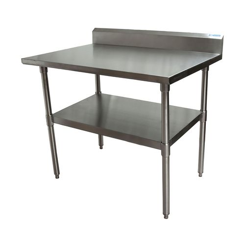 Picture of Stainless Steel 5" Riser Top Tables, 48w x 30d x 39.75h, Silver, 2/Pallet