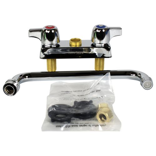 Picture of WorkForce Standard Duty Faucet, 4.55" Height/10" Reach, Chrome-Plated Brass