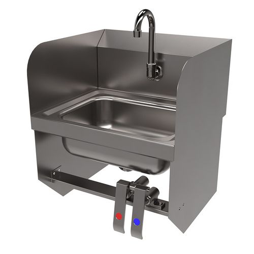 Picture of Stainless Steel Hand Sink with Side Splashes, 14" l x 10" w x 5" d