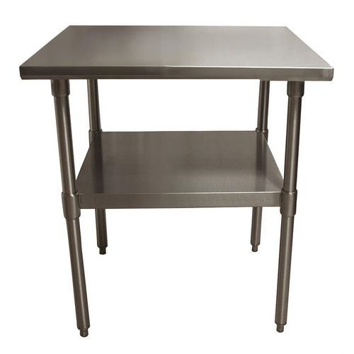 Picture of Stainless Steel Flat Top Work Tables, 24w x 24d x 36h, Silver, 2/Pallet