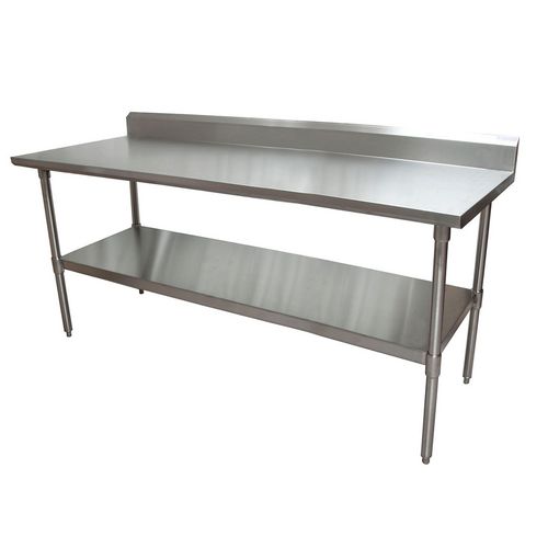 Picture of Stainless Steel 5" Riser Top Tables, 72w x 30d x 39.75h, Silver, 2/Pallet