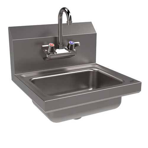 Picture of Stainless Steel Hand Sink with Faucet, 14" l x 10" w x 5" d