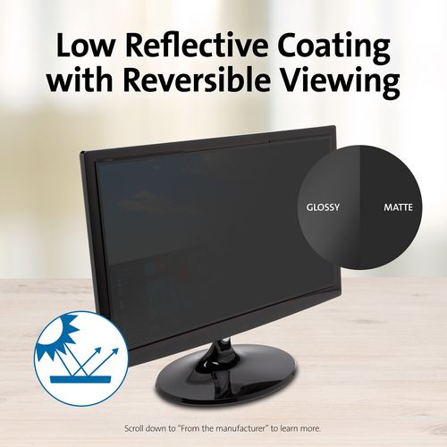 Picture of Magnetic Monitor Privacy Screen for 23.8" Widescreen Flat Panel Monitors, 16:9 Aspect Ratio