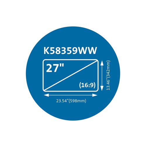 Picture of Magnetic Monitor Privacy Screen for 27" Widescreen Flat Panel Monitors, 16:9 Aspect Ratio