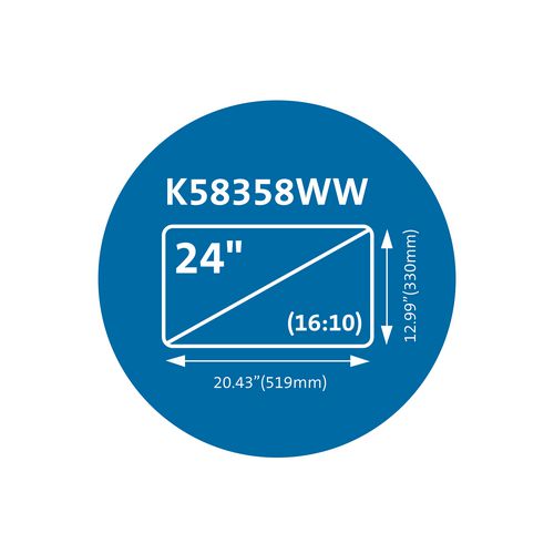 Picture of Magnetic Monitor Privacy Screen for 24" Widescreen Flat Panel Monitors, 16:10 Aspect Ratio