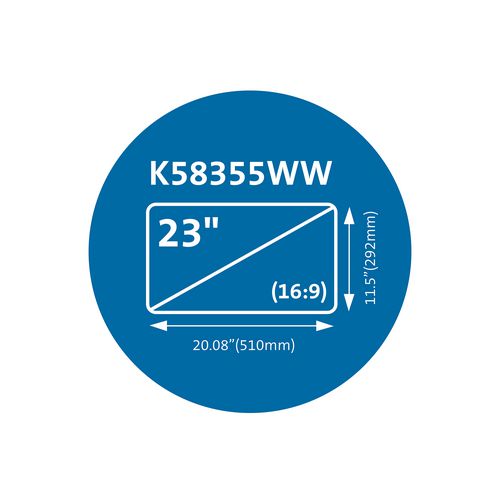 Picture of Magnetic Monitor Privacy Screen for 23" Widescreen Flat Panel Monitors, 16:9 Aspect Ratio