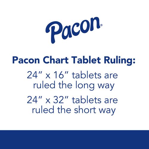 Picture of Chart Tablets, Presentation Format (1.5" Rule), 24 x 32, White, 25 Sheets, 12/Carton