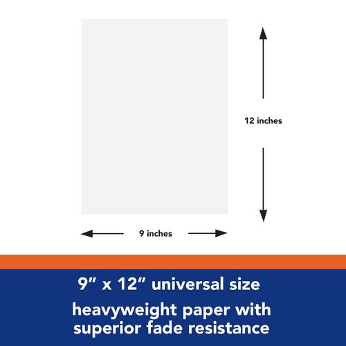 Picture of Tru-Ray Construction Paper, 76 lb Text Weight, 9 x 12, White, 50 Sheets/Pack, 50 Packs/Carton