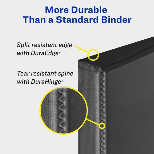 Picture of Heavy-Duty View Binder with DuraHinge and Locking One Touch EZD Rings, 3 Rings, 3" Capacity, 11 x 8.5, Red, 4/Carton