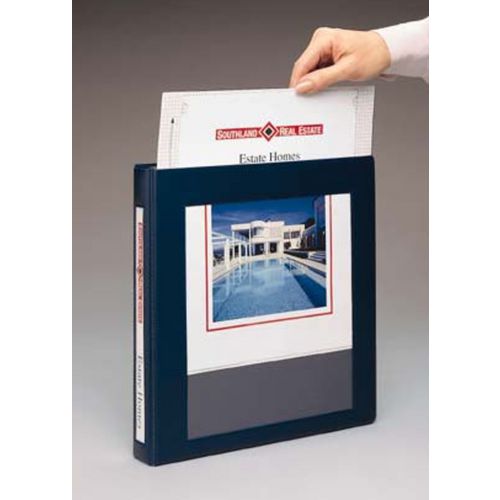 Picture of Framed View Heavy-Duty Binders, 3 Rings, 1" Capacity, 11 x 8.5, Black, 12/Carton