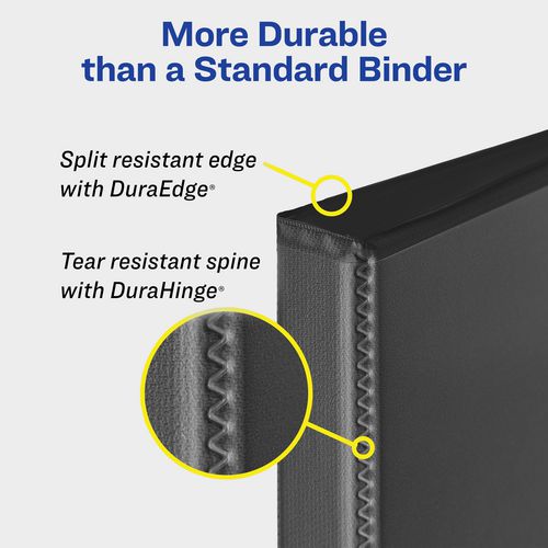 Picture of Heavy-Duty View Binder with DuraHinge and One Touch EZD Rings, 3 Rings, 2" Capacity, 11 x 8.5, Red, 6/Carton