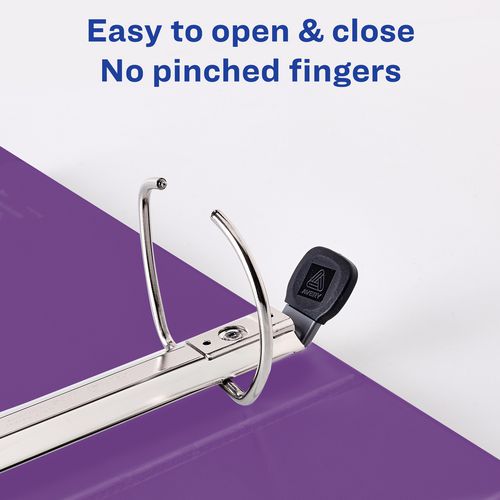 Picture of Heavy-Duty View Binder with DuraHinge and One Touch EZD Rings, 3 Rings, 2" Capacity, 11 x 8.5, Purple, 6/Carton