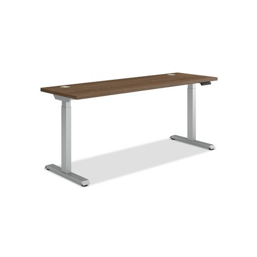Picture of Coordinate Height Adjustable Desk Bundle 2-Stage, 70" x 22" x 27.75" to 47", Pinnacle\Silver