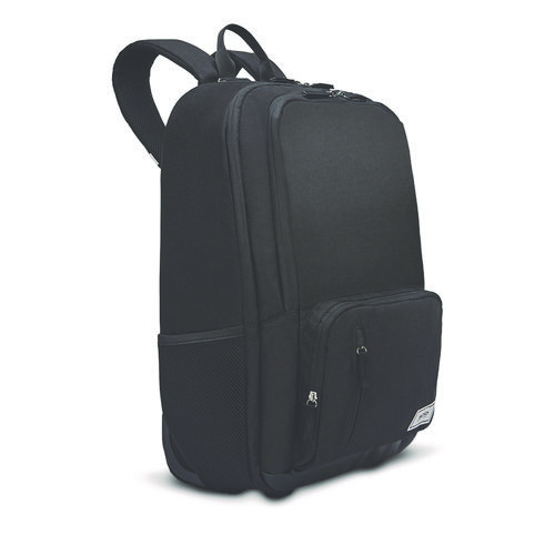 Picture of Bleecker Recycled Rolling Backpack, Fits Devices Up to 15.6", 12.5 x 8 x 19, Dark Gray