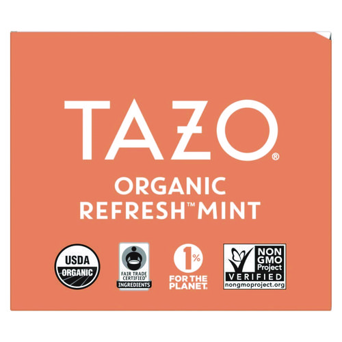 Picture of Tea Bags, Organic Refresh Mint, 16/Box, 6 Boxes/Carton