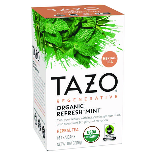 Picture of Tea Bags, Organic Refresh Mint, 16/Box, 6 Boxes/Carton
