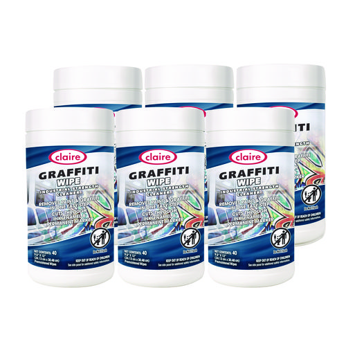 Picture of Graffiti Wipe, 1-Ply, 12 x 9.5, Mild Scent, Purple, 6/Carton