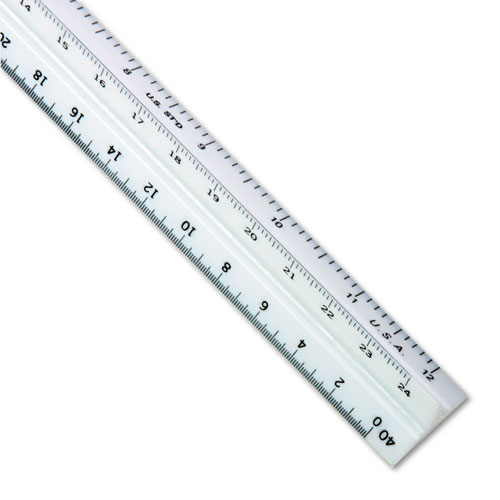 Triangular+Scale+Plastic+Engineers+Ruler%2C+12%26quot%3B+Long%2C+White