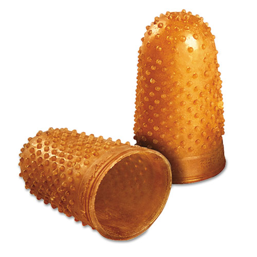 Picture of Rubber Finger Tips, 14 (X-Large), Amber, Dozen