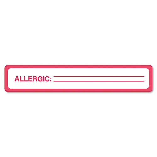 Picture of Medical Labels, ALLERGIC, 1 x 5.5, White, 175/Roll