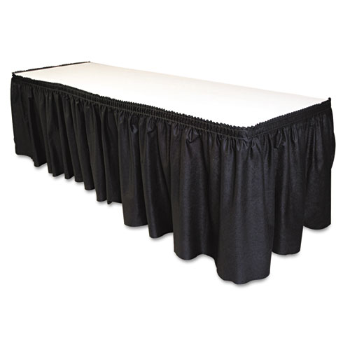 Table+Set+Linen-Like+Table+Skirting%2C+Polyester%2C+29%26quot%3B+X+14+Ft%2C+Black