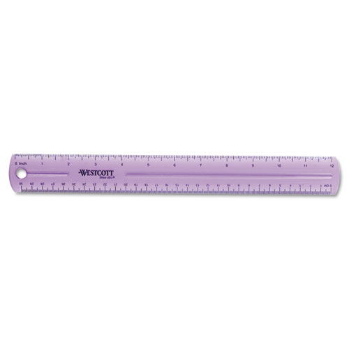 Picture of 12" Jewel Colored Ruler, Standard/Metric, Plastic