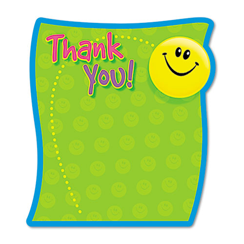 Picture of Thank You Design Note Pads, Unruled, 50 Multicolor 5 x 5 Sheets