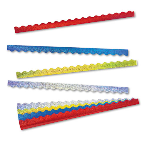 Picture of Terrific Trimmers Sparkle Border Variety Pack, 2.25" x 39", Assorted Colors, 40/Set