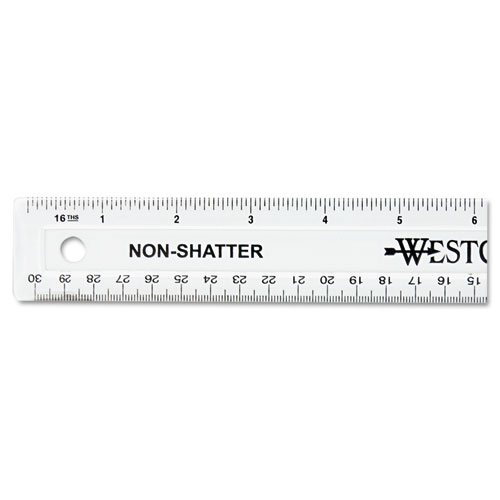 Non-Shatter+Flexible+Ruler%2C+Standard%2Fmetric%2C+12%26quot%3B+Long%2C+Plastic%2C+Clear