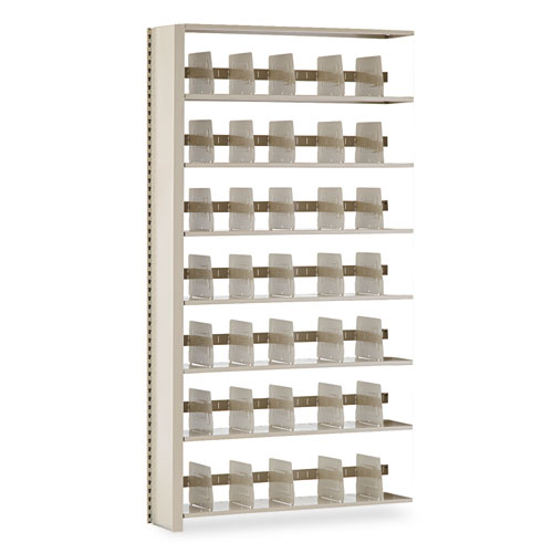 Picture of Snap-Together Seven-Shelf Closed Add-On Unit, Steel, 48w x 12d x 88h, Sand