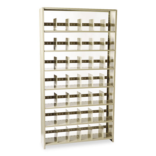 Picture of Snap-Together Steel Seven-Shelf Closed Starter Set, 48w x 12d x 88h, Sand