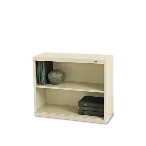 Picture of Metal Bookcase, Two-Shelf, 34.5w x 13.5d x 28h, Putty