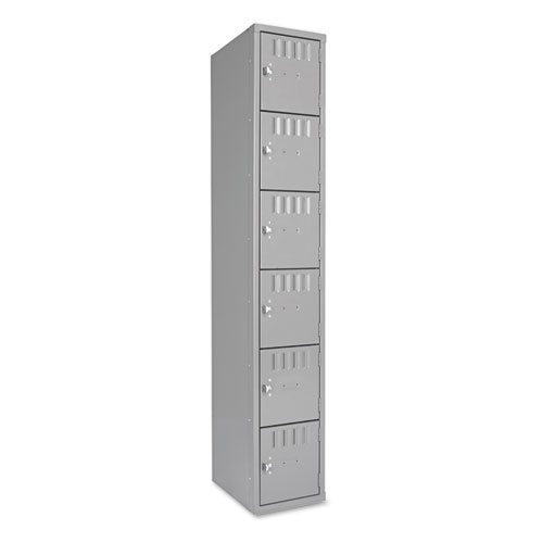 Picture of Box Compartments, Single Stack, 12w x 18d x 72h, Medium Gray