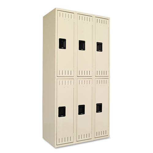 Picture of Double Tier Locker, Triple Stack, 36w x 18d x 72h, Sand