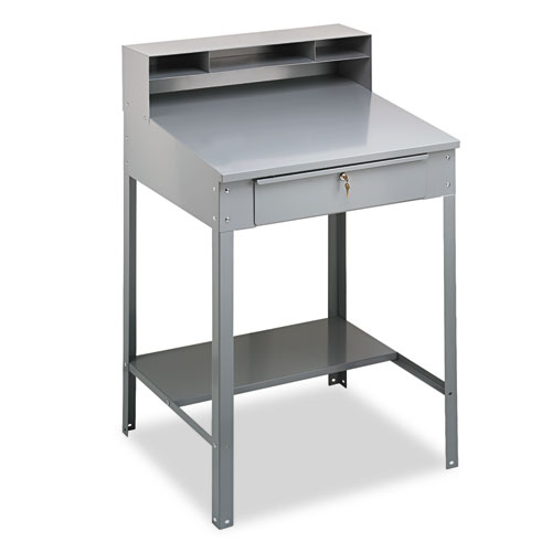Picture of Open Steel Shop Desk, 34.5" x 29" x 53.75", Medium Gray