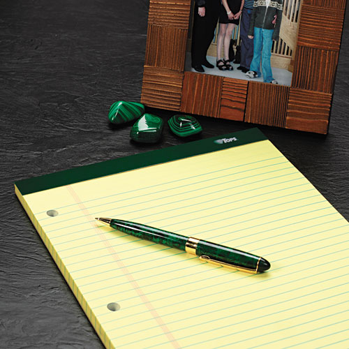 Picture of Double Docket Ruled Pads with Extra Sturdy Back, Wide/Legal Rule, 100 Canary-Yellow 8.5 x 11.75 Sheets