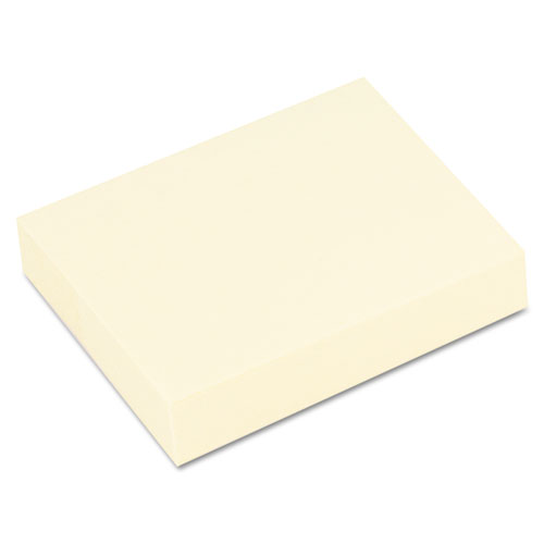 Picture of Recycled Self-Stick Note Pads, 1.5" x 2", Yellow, 100 Sheets/Pad, 12 Pads/Pack