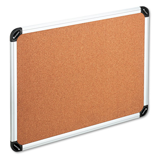 Picture of Cork Board with Aluminum Frame, 48 x 36, Tan Surface, Silver Frame