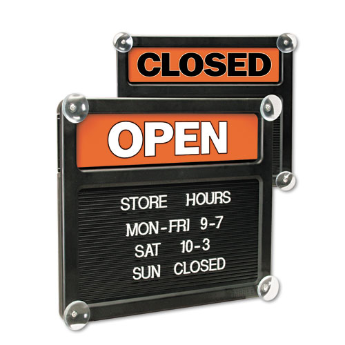 Double-Sided+Open%2FClosed+Sign+w%2FPlastic+Push+Characters%2C+14.38+x+12.38